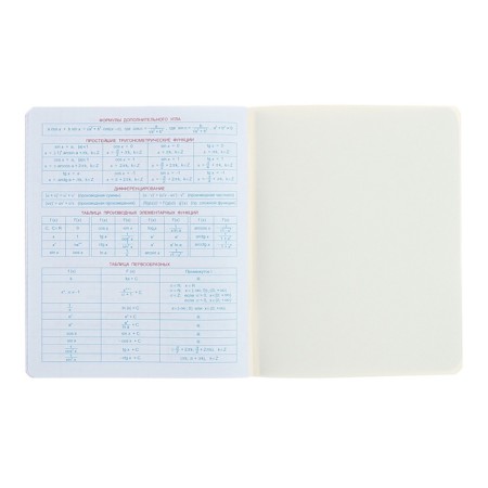 A notebook “Hints”, 48 sheets in a cage, “Algebra”, coated cardboard, matte lamination, Touch varnish, an offset block-5