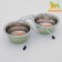A set of 2 colored bowls on a stand, 2 x 225 ml