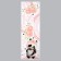 Sticking plastic interior color "Panda with a cup on the rainbow" 30x90 cm