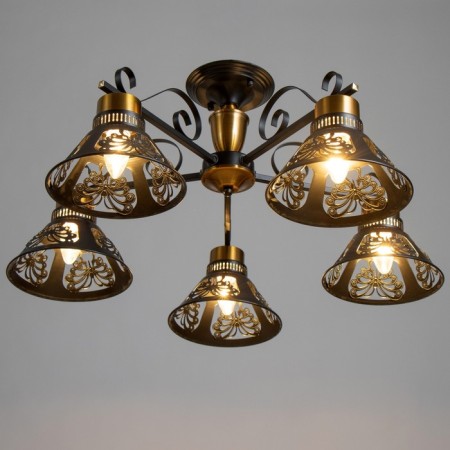 Sina chandelier 5he27 40w black and gold 65x65x28 cm Bayerlux-1