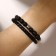 Bracelet Unisex "Power" equality, black color with silver, 21 cm