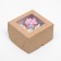 Confectionery folding box for cupcakes with a window for 4 pcs, craft 16 x 16 x 10 cm