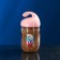 Bank for bulk products "Axis", 500 ml, glass, pink cover, Iran