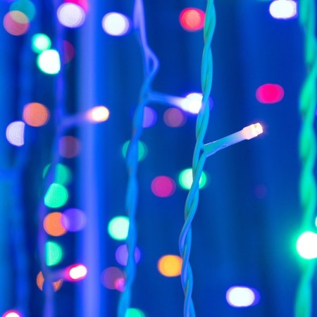 Garland "Curtain" 2 × 9 m, IP44, UMS, white thread, 1800 LED, glow of Multi, 220 V-2