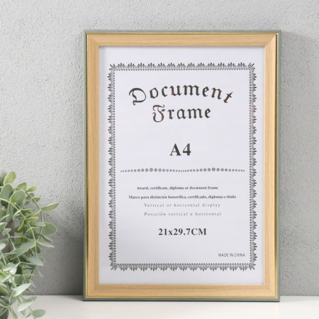 Photo frame plastic A4 Format "A tree with a golden border" 23.5x31 cm