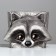 Gift folding box, packaging, “raccoon”, 25 x 25 x 10 cm
