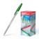 Ballpoint handle Erich Krause R-301 Classic Stick, Node 1.0 mm, green ink, letter line 2000 meters, barcode on the handle