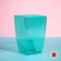 Pot for orchids, 2 l, 12.5 × 19.5 cm, plastic, transparent-turquoise