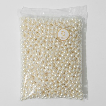 Beads No. 10 "Pearls", 500 g (+/- 20 g), beige color-1