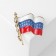Brooch "Flag" of Russia, colored in gold