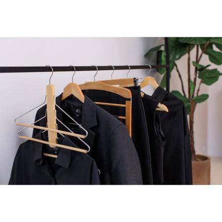 Shoulders - hangers Organizer for clothing multi -level LADOOM Bois, 41 × 38 cm, variety a, color light wood-1