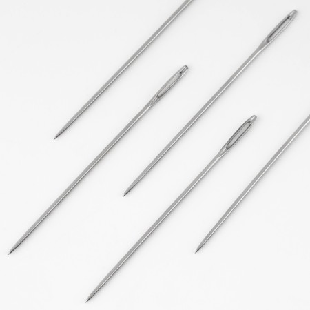 Sewing needles, for dumplings No. 2, d = 0.9 mm, 4 cm, 10 pcs, S-39-1