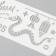 Plastic stencil "Snake and Chinese flashlights 2025", size 10x25 cm