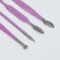 Manicure set, 12 objects, in case, lilac color