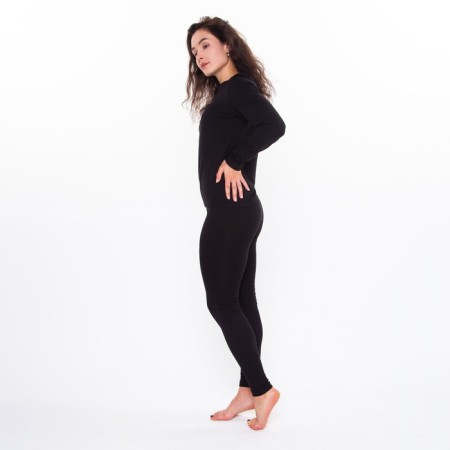 Female thermal underwear (leggings), black color, size 42-2