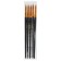Synthetic brush, round, hard, shortened insert, rubloff Series 1317 No. 10, long black matte handle, yellow clip