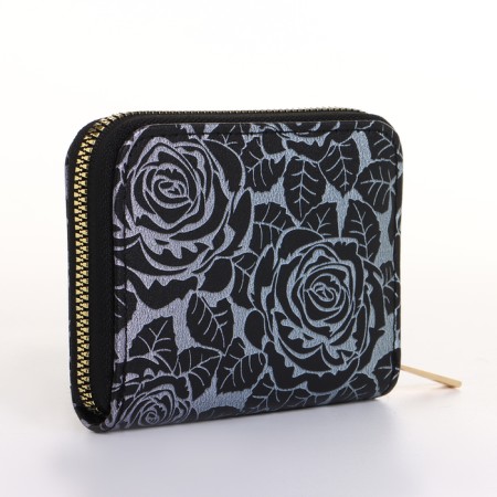Women's wallet with lightning, black color-1