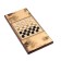 Wooden backgammon with checkers, board game "Dog", 40 x 40 cm
