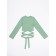 TOP for a girl with long sleeves on Generation ties, height 152 cm, green color