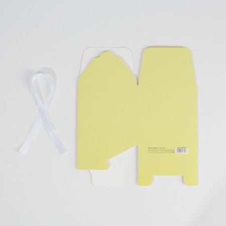 Gift folding box, packaging, "yellow", 12 x 12 x 12 cm-3