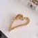 Hair crab "Liberty" heart, 4 cm, matte gold