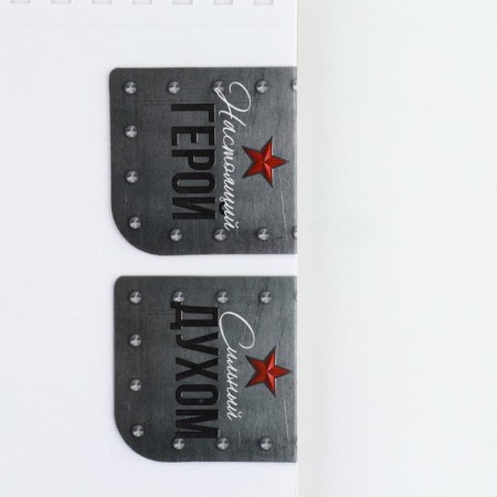 Gift set: notebook and magnetic bookmarks 2 pcs. "Best Defender"-9