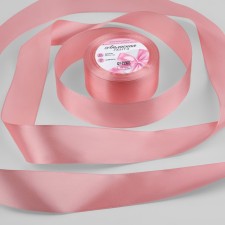 Satin tape, 40 mm × 23 ± 1 m, color pink peach No. 66