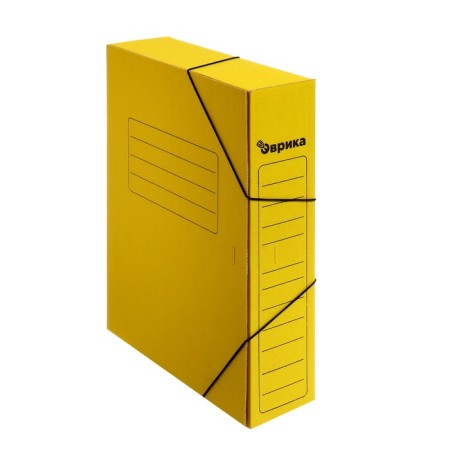 Archive folder on gum Calligrata, microhofrocarton, 75 mm, up to 700 l, yellow-4