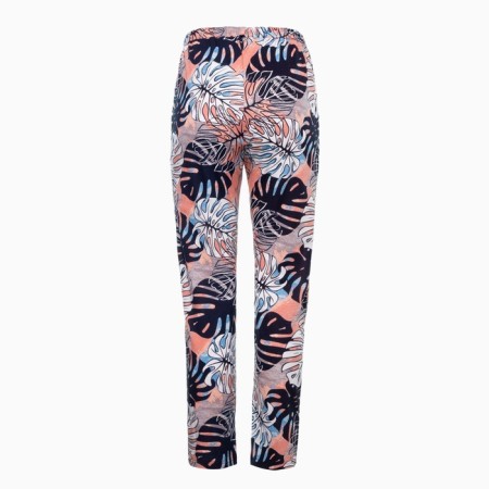 Female pants with print, white/pink color, size 48-8