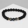Bracelet Unisex "Bastion" under Agat Mokhova, black color, ball No. 8, d = 7 cm