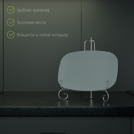 Standing for plate shares, 15.5 × 25.5 cm, chromium color-2