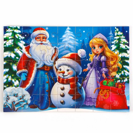 Puzzle Magnetic Wooden "Santa Claus"-2