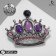Brooch "Crown" Gothic, purple color in black silver