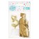 Set of candle in cake + 5 balls, number 5, gold