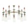 Bizet chandelier, 7x40W E14, color gold, IP20