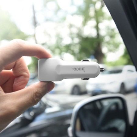 Hoco Z23, 2 USB car charger, 2.4 a, white-6