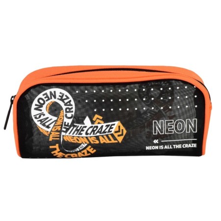 Penal soft, 1 department, 60 x 200 x 90 mm, voluminous, phoenix "neon orange" black/orange 61935-1