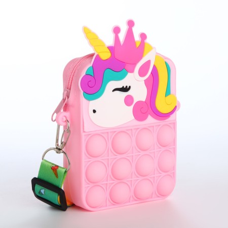 Bag's bag with lightning, pink/blue color