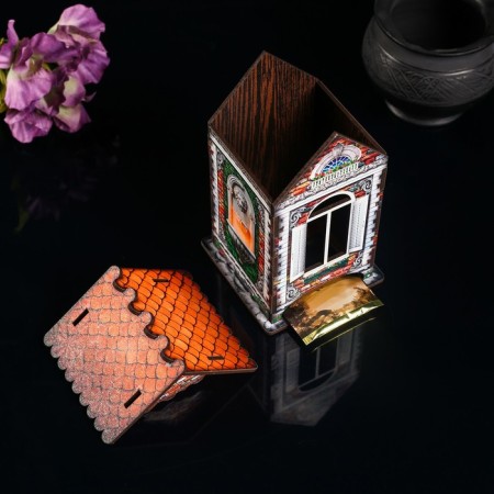 Tea house "House made of red brick", 9.8 × 9.8 × 17.4 cm-2