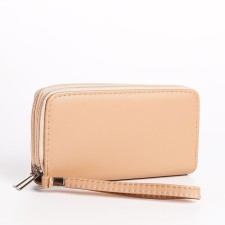 Women's wallet with lightning, beige color