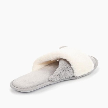 Slippers # 3 women, size 36.5, white-gray color-2