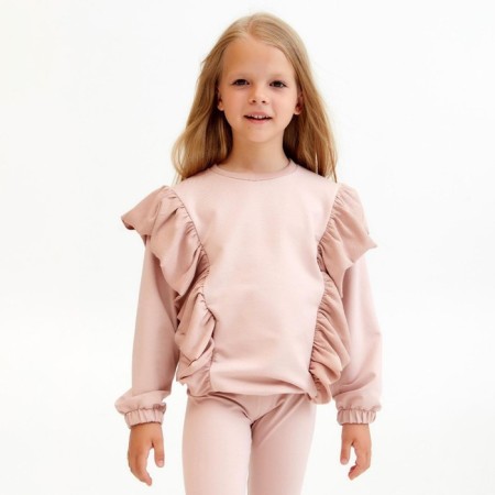 Sweatshirt for girl KAFTAN "Basic Line" size 30 (98-104), pink color
