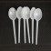 A spoon of plastic disposable white, dining room, 15.5 cm, set 6 pcs