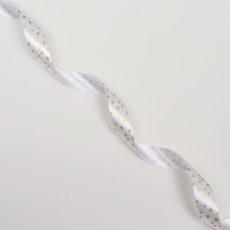Ribbon for decor and gifts "Stars", 2 cm x 50 m-3