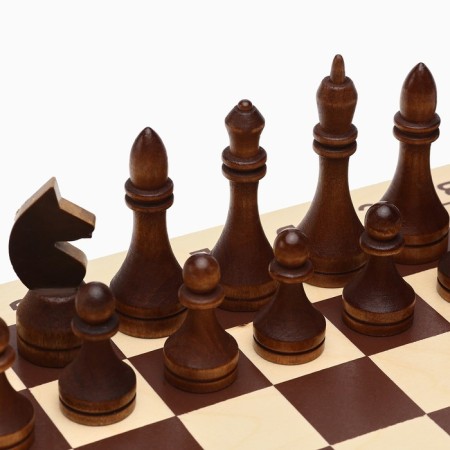 Chess Wooden Grandmaster, tournament 43 x 43 cm, King H-10.6 cm, pawn H-5.6 cm-2
