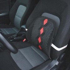 Orthopedic back on the seat reinforced, rhombus, 38 × 39 cm, black