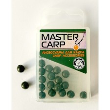 Bead, box, silicone, d = 6 mm, 20 pcs, green color