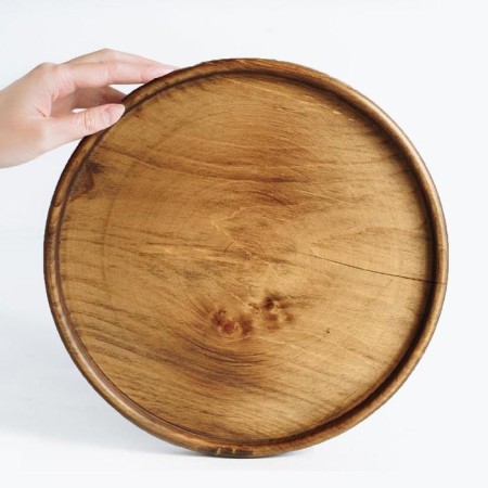 Magistro natural cedar tray, 35 × 2.8 cm, chocolate color-3