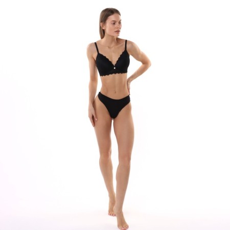 Cowards women's thongs, black color, size 44-1