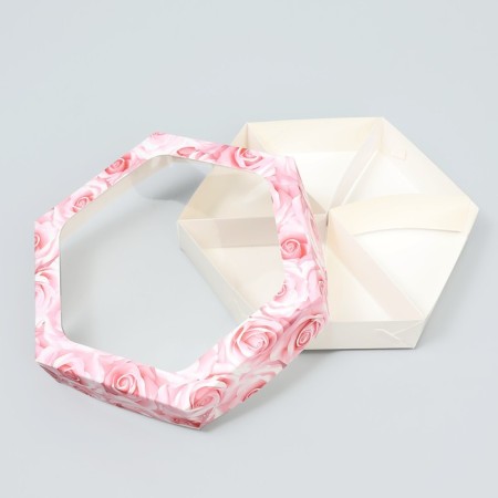 Confectionery box, packaging "Rose", 23 x 23 x 4 cm-1